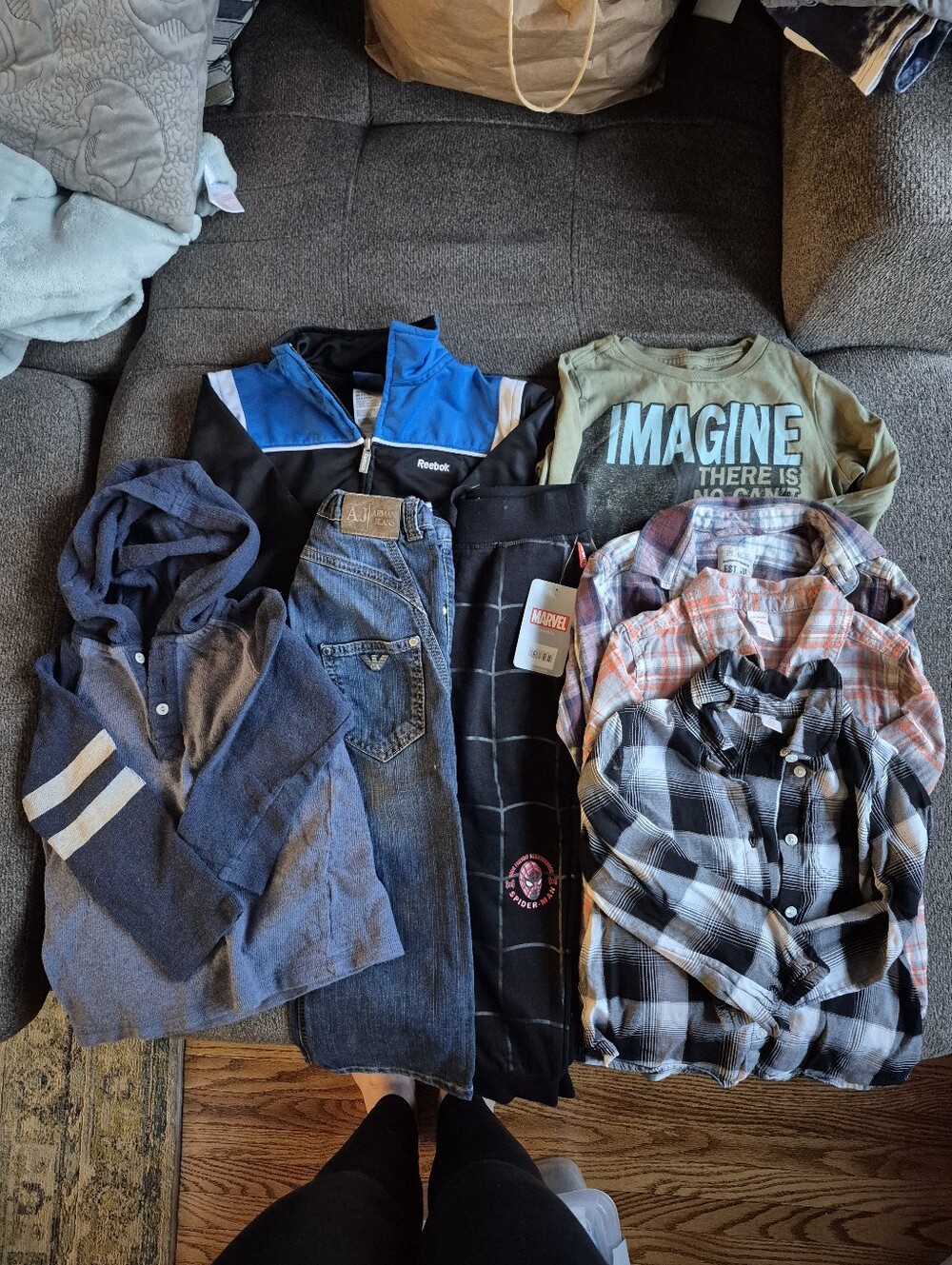 Boys 4T Bundle - 6 Long Sleeve Shirts, 2 Pants
